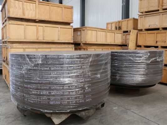 Carbon Steel Torispherical Dished Head with 1900mm Diameter 6mm Thickness for Pressure Vessels
