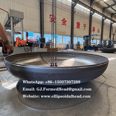 ASME Certified SA516 GR70 Carbon Steel Large Diameter Joggled Torispherical Heads Manufacturer in China
